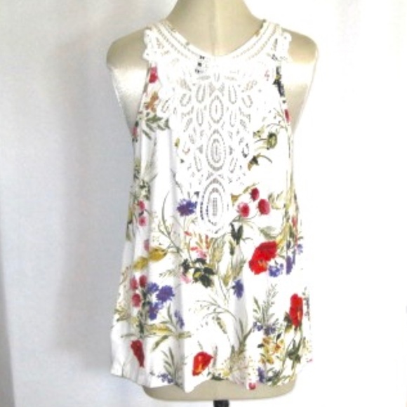 Anthropologie Floral Tank Top - Red, Green, Purple - Picture 6 of 13